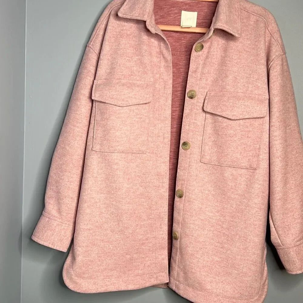 H&M Pink Button Up Shacket